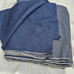 Denim Indigo blue medium weight fashion upholstery fabric 5 yards x 60"